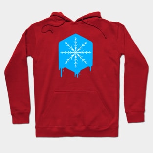 Dripping Blue Snowflake Christmas Hoodie